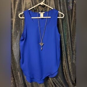 Papaya Royal Blue Sleeveless Blouse